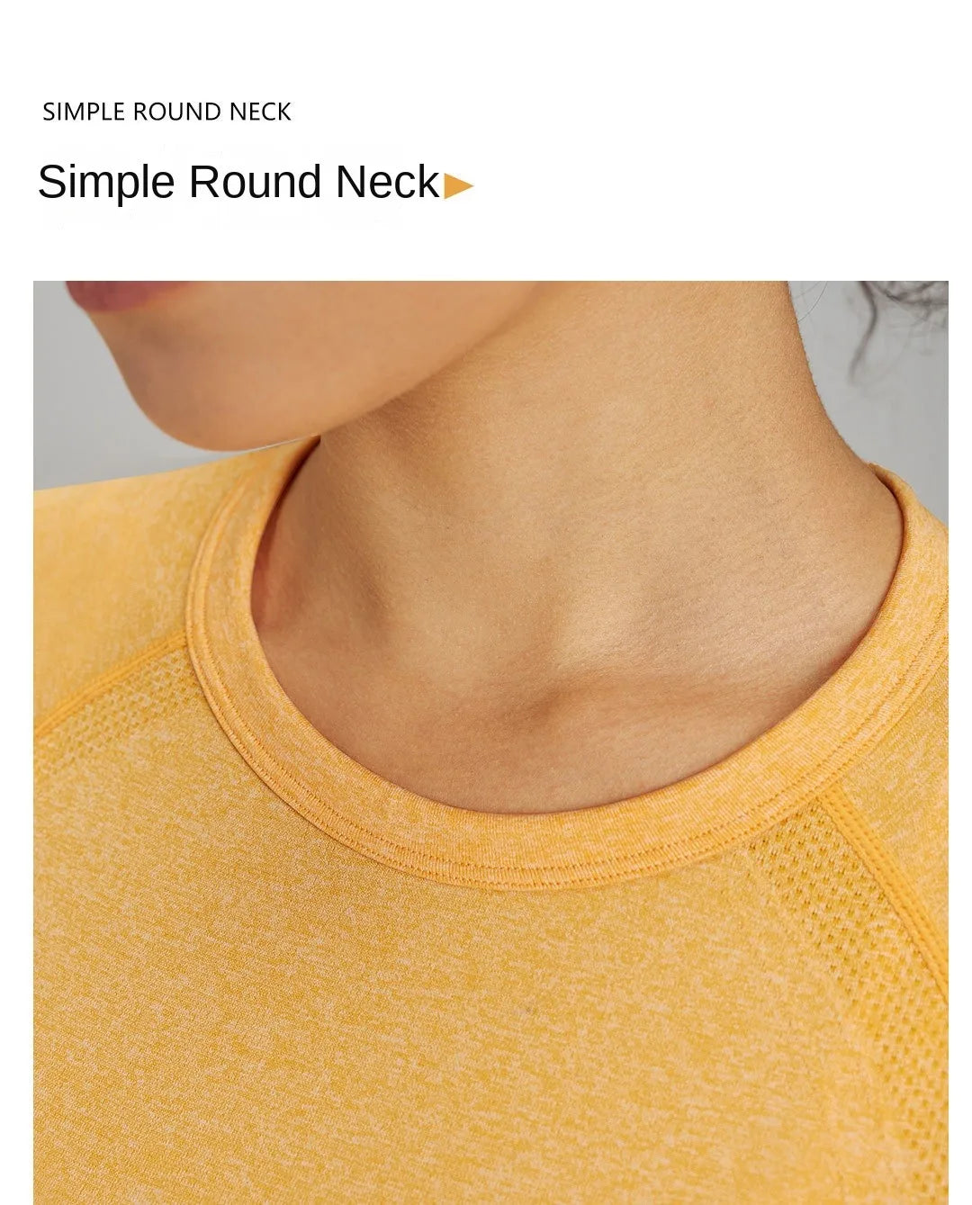 Outdoor yoga T-shirt, quick drying solid color sportswear, casual running, quick drying fitness training, short sleeved women