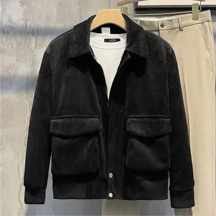 Fashion Brands Mens Clothing Tops Corduroy Jackets Korean Version Trendy Spring and Autumn Jackets for Men