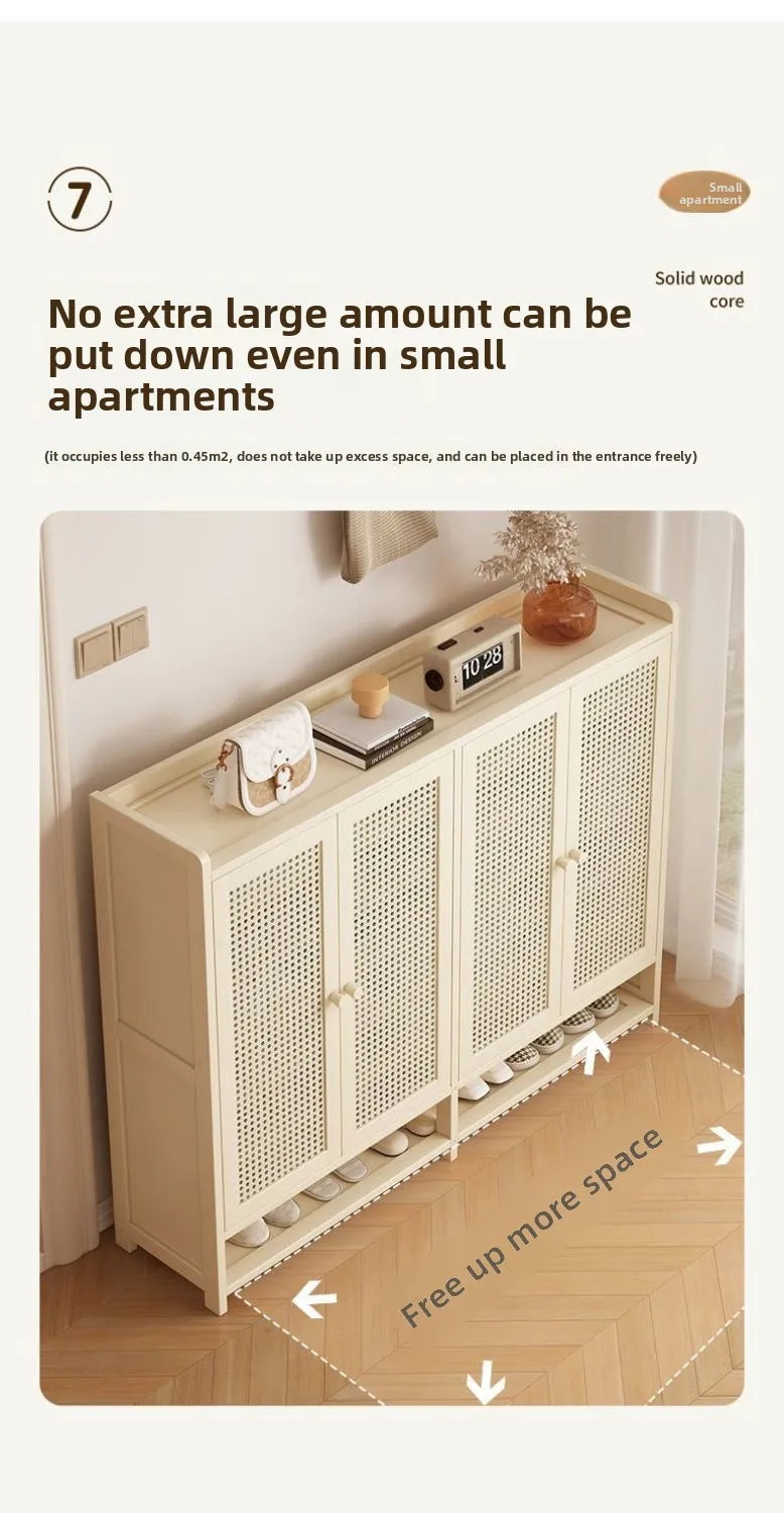 Home shoe cabinet multi-layer large-capacity shoe rack dustproof and breathable entrance storage cabinet