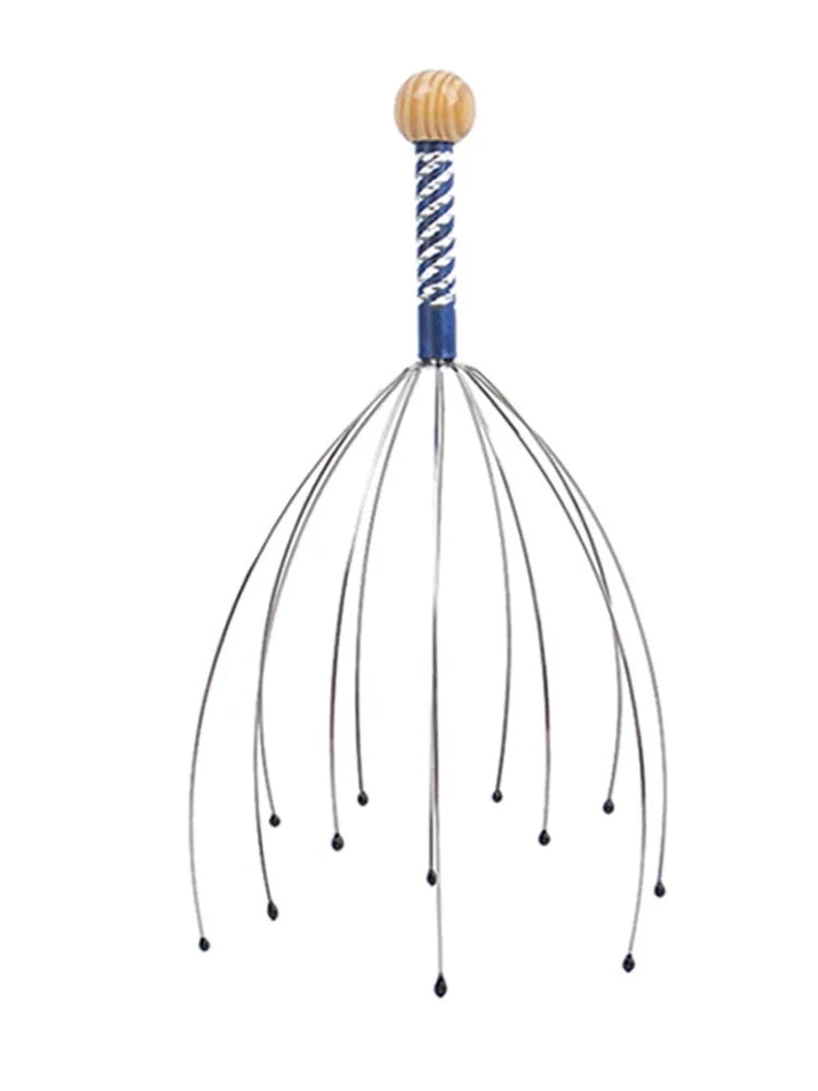 1pcs Head Massager Scratching Octopus Scalp Tool Non Soul Extractor Divine Tool Extraction Health and Wellness Head Therapy