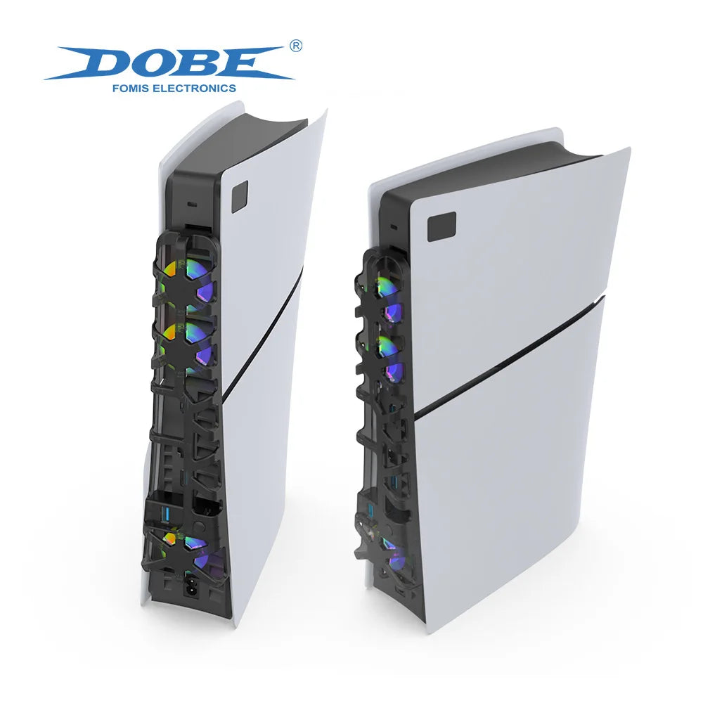 DOBE Cooling Fan for PS5 Slim Disc Edition/Digital Edition with RGB Lighting and USB 3.0 Port TP5-3538S SwiftNest