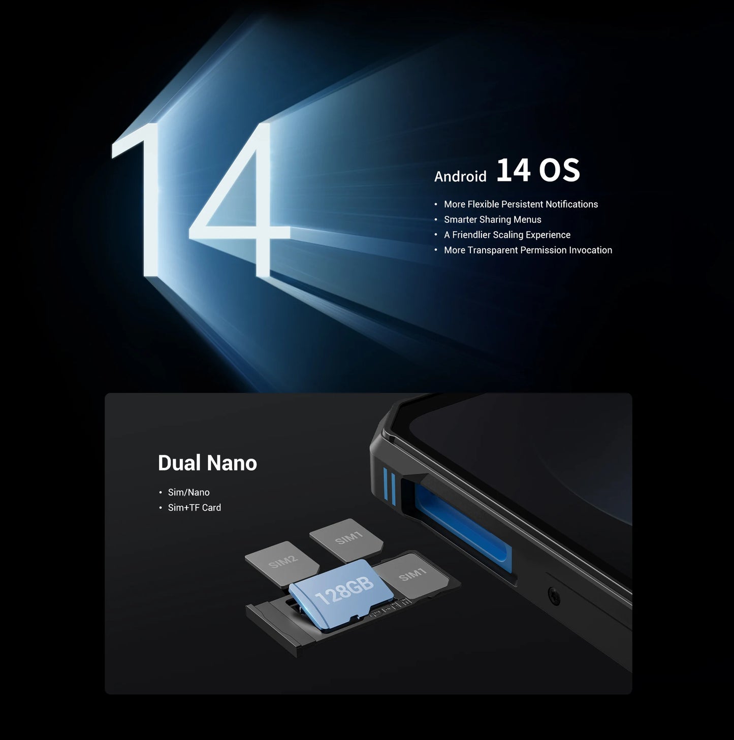 [العرض العالمي الأول] هاتف FOSSiBOT F105 الذكي المتين بنظام تشغيل أندرويد 14 وذاكرة وصول عشوائي 12 جيجابايت وذاكرة داخلية 64 جيجابايت وكاميرا 20 ميجابكسل وشاشة 6.745 بوصة عالية الدقة وشاشة IPS