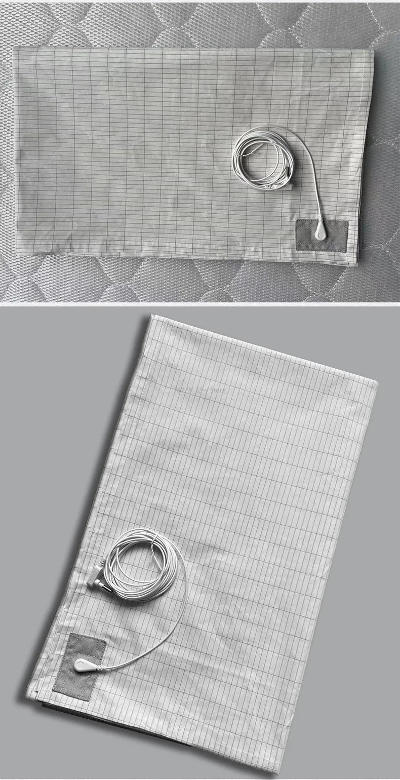 ملاءة سرير أرضية ملاءة مسطحة Earth Benefit Nature Health Well Grounded اتصال ذهبي سلك أرضي مقابس AU / مقابس UK / مقابس EU