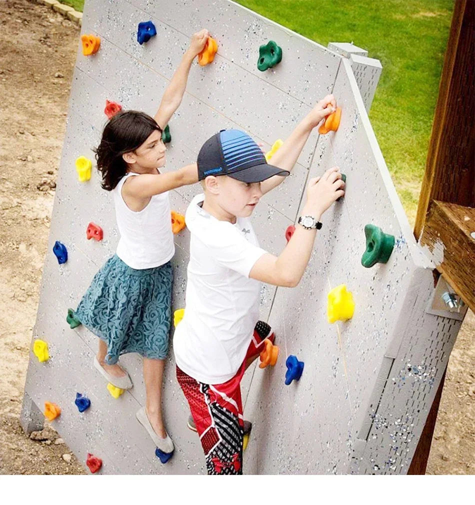 Toys For Children Kids Rock Climbing Wall Holds Games Children Wood Wall Climbing Stones Toys Child Playground Outdoor Playset