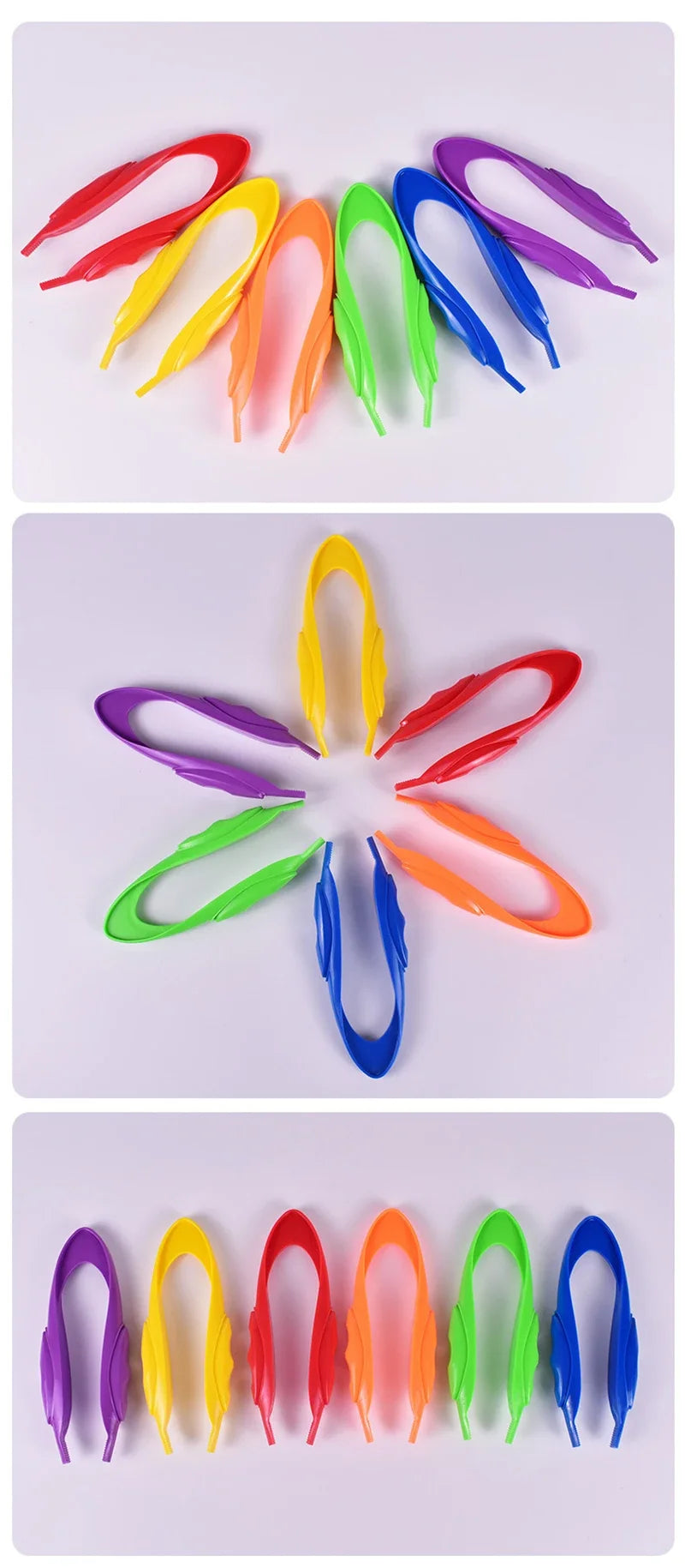 Kids Plastic Tweezers Clip Toys Children Fine Motor Skill Training Tool Set Montessori Early Learning Education Toys Toddle
