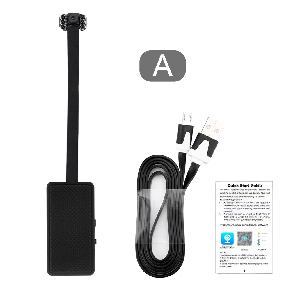 Wifi Camera DIY Portable Mini Camara Wifi 4K Micro Camcorder P2P Wireless Webcam Video Recorder Home Security Nanny Camera