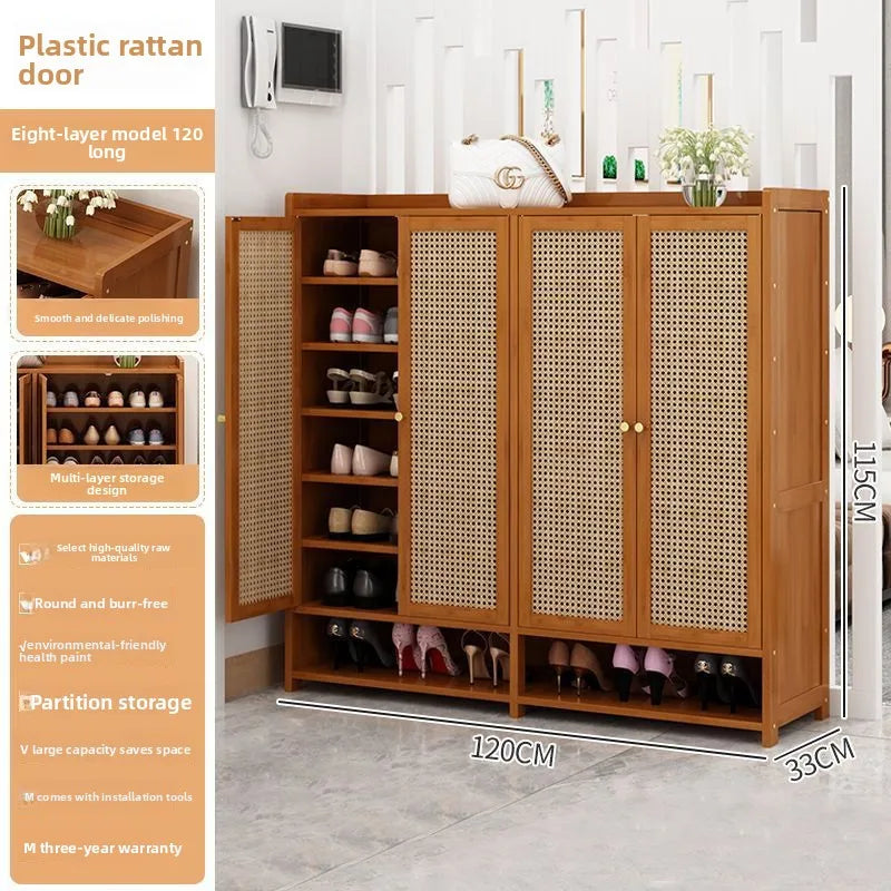 Home shoe cabinet multi-layer large-capacity shoe rack dustproof and breathable entrance storage cabinet