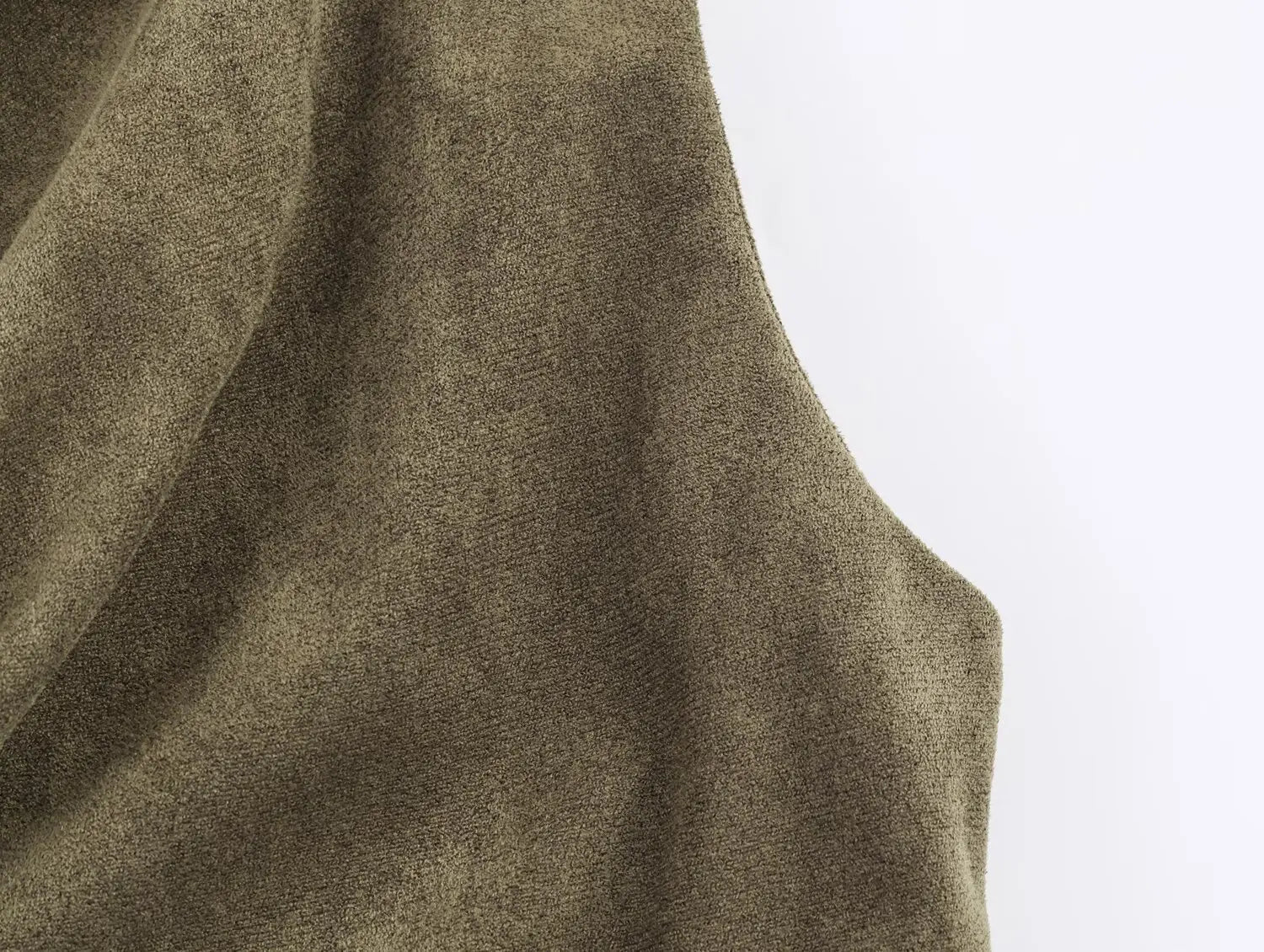 Women's Dress 2025 Spring/Fall New Arrival Women's Fashion Trend Faux Suede Effect Asymmetrical Dress SwiftNest