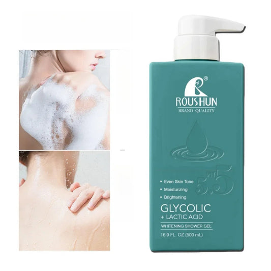 500mlLarge Capacity GLYCOLIC+LACTIC ACID shower gel Smooth and Moisturizing Skincare Hydrating Shower Gel SwiftNest
