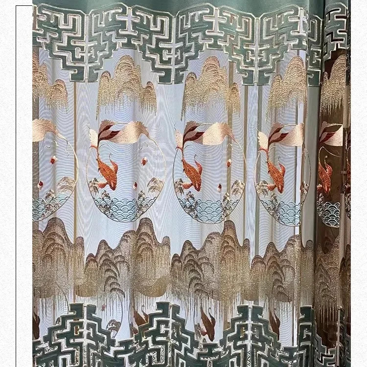 Curtains for Living Room Bedroom Dining  Embroidered Modern Shading Velvet Cloth Customiz Custom  Classic Decor Fabric Blackout