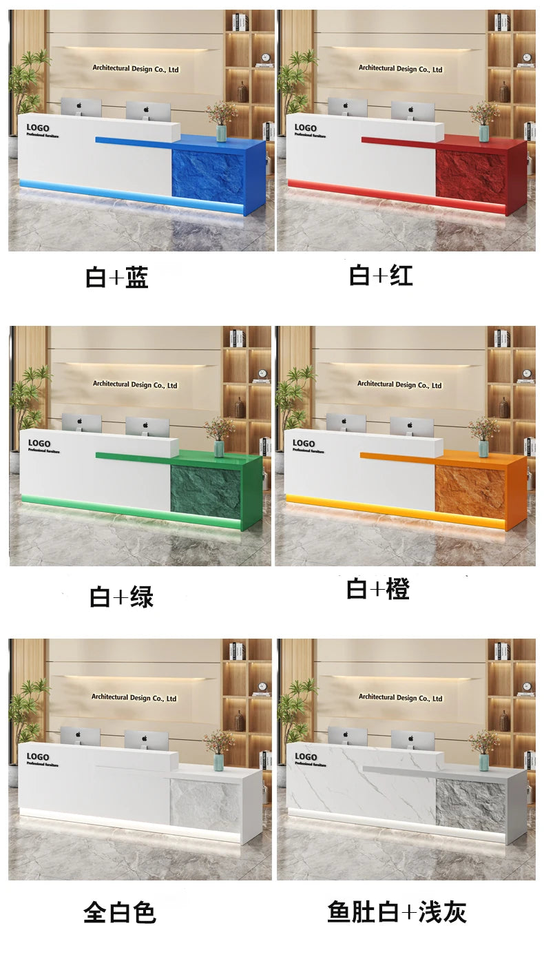 Kitchen Counter Reception Desks Decorations Display Beauty Salon Reception Desks Small Mostrador Negocio Commercial Furniture