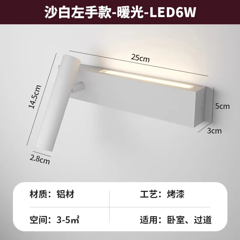 Bedroom Bedside LED Wall Lamp Atmosphere Lamp Modern And Simple Living Room Background Wall Lamp Corridor Wall Spotlight
