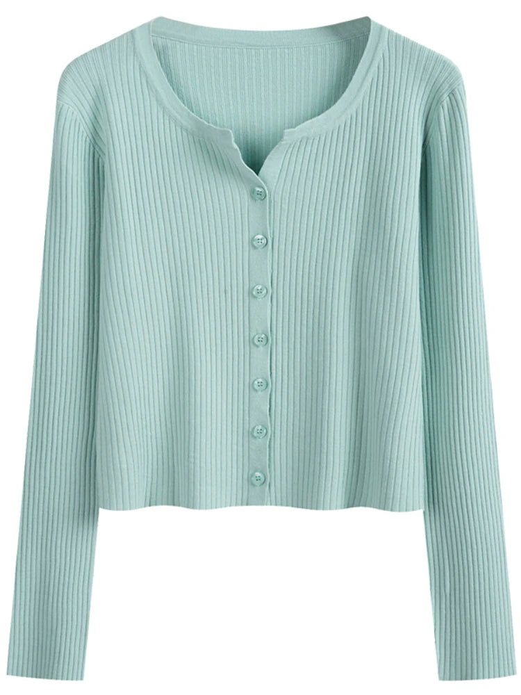 2025 Fashion Women Sweater Female Cardigan Thin Outerwear Short Short Design Sweater Long-sleeve Small Cape Blusa Feminina