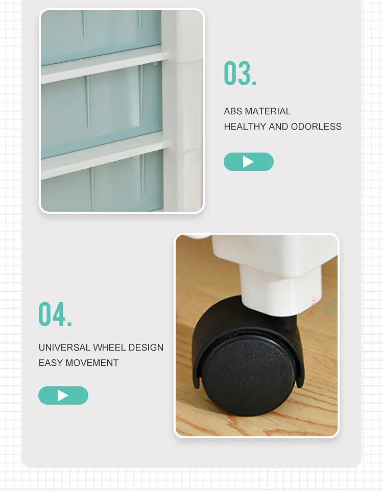 Home bedroom removeable Storage Organizer, Book Shelf, DIY Plastic Closet Cabinet