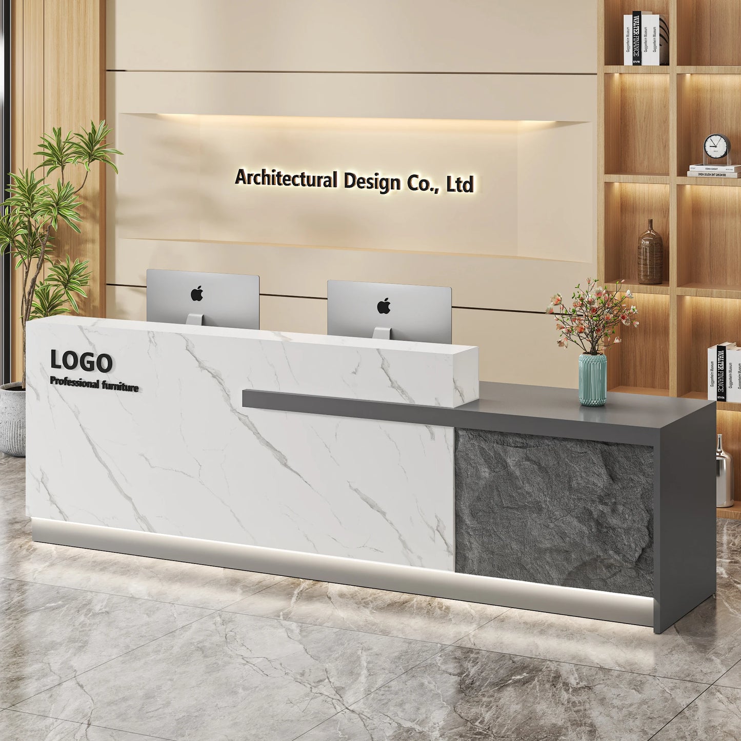 Kitchen Counter Reception Desks Decorations Display Beauty Salon Reception Desks Small Mostrador Negocio Commercial Furniture