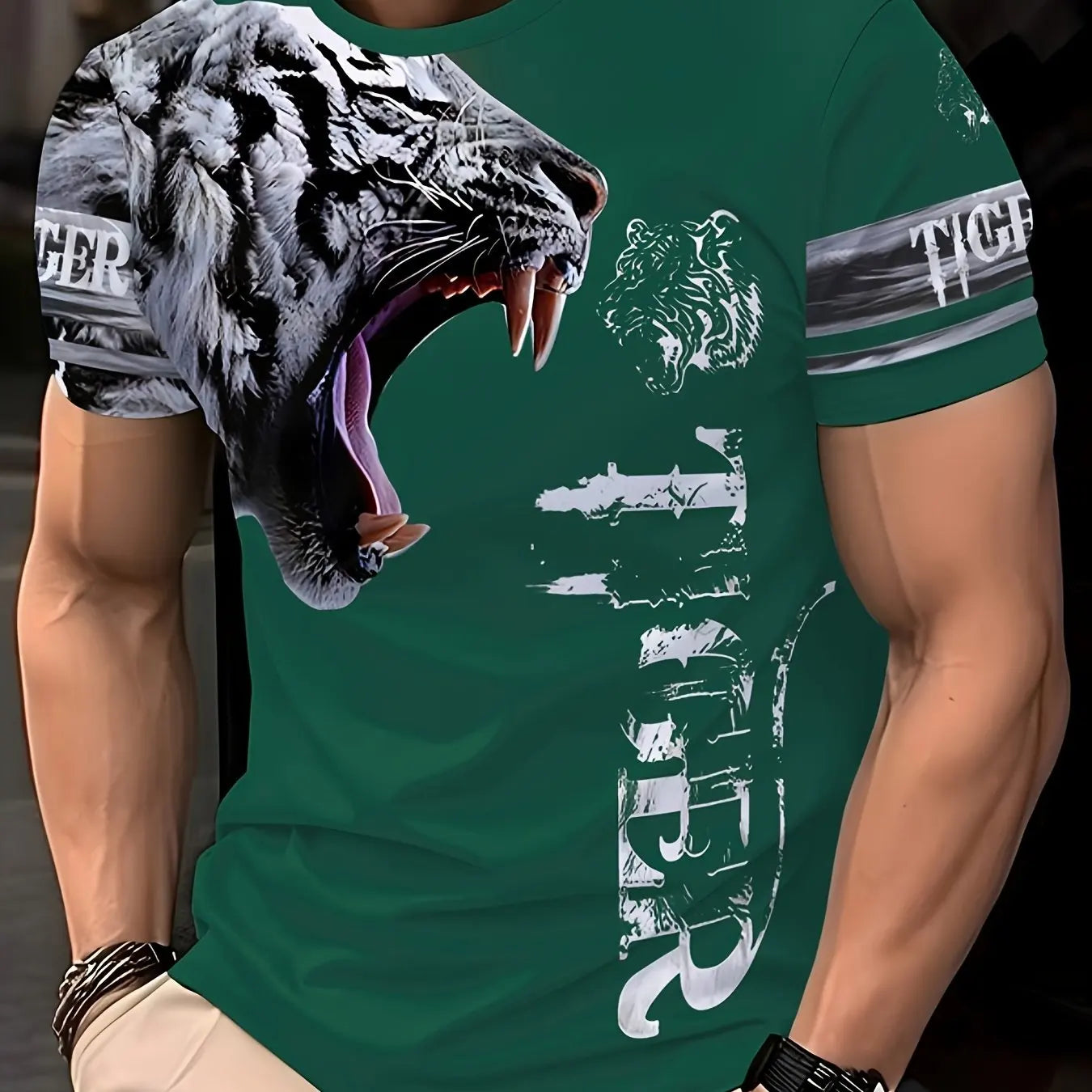 Mens Fashion Crew Neck T-Shirt - Soft,Breathable,Casual Wear