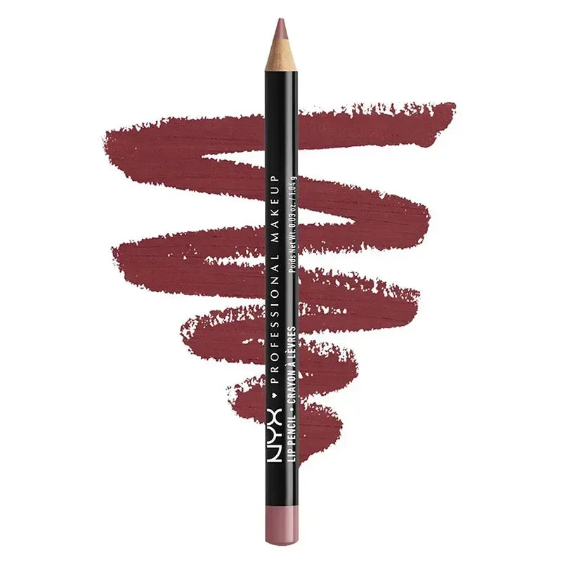 Slim Lip Pencil Long-Lasting Creamy Lip Liner Waterproof Plumping lip Stain Natural Nude Brown Lip Liner Professional Makeup