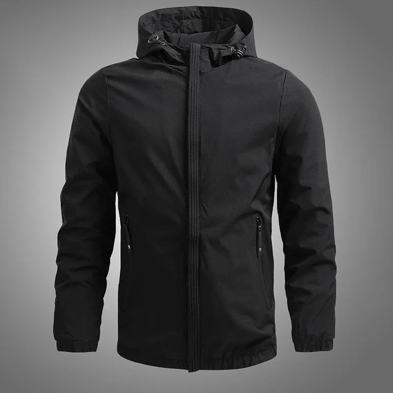 Outdoor Sportwear Windbreaker Hiking Sport Outwear Hooded Jacket Men Autumn Thin Breathable Windproof Hoodies Men's Clothing Top