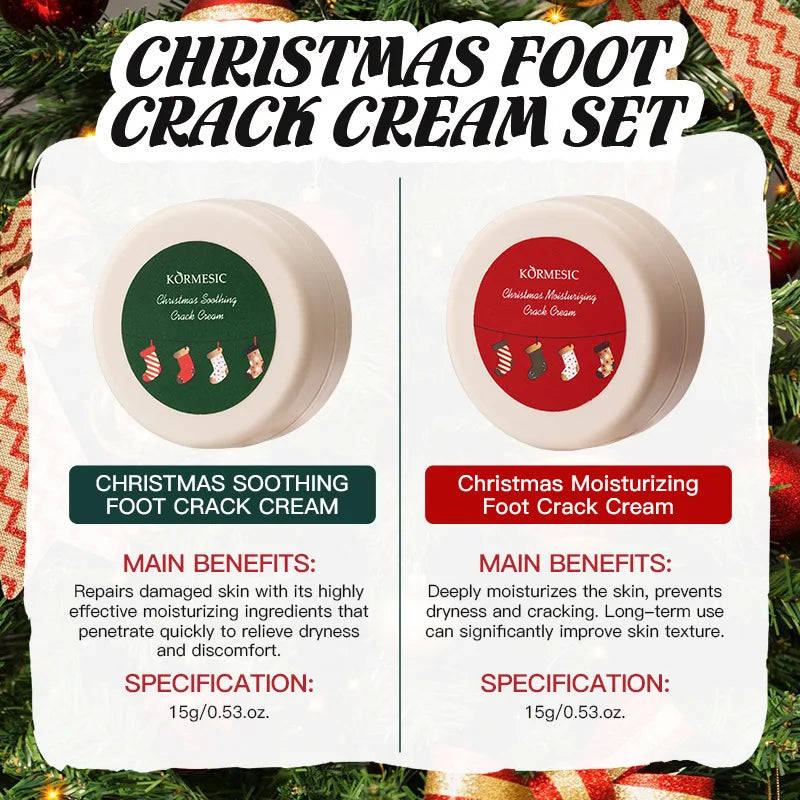 Christmas Moisturizing Gift Set - Hand Cream and Lip Balm, Hydrating Skin Care, Festive Present for Her, Family & Friends