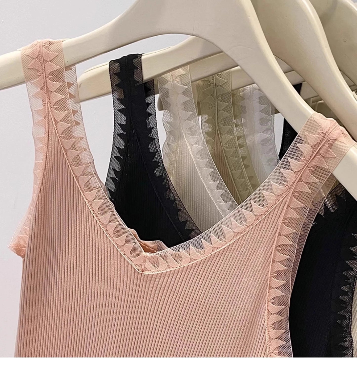 Women Summer Fashion Thin Knitted Undershirt Sleeveless Pullover Corset Top Half High Neck Comfortable Breathable Lace Tank Top SwiftNest