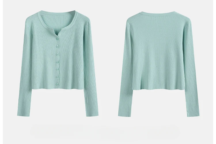 2025 Fashion Women Sweater Female Cardigan Thin Outerwear Short Short Design Sweater Long-sleeve Small Cape Blusa Feminina