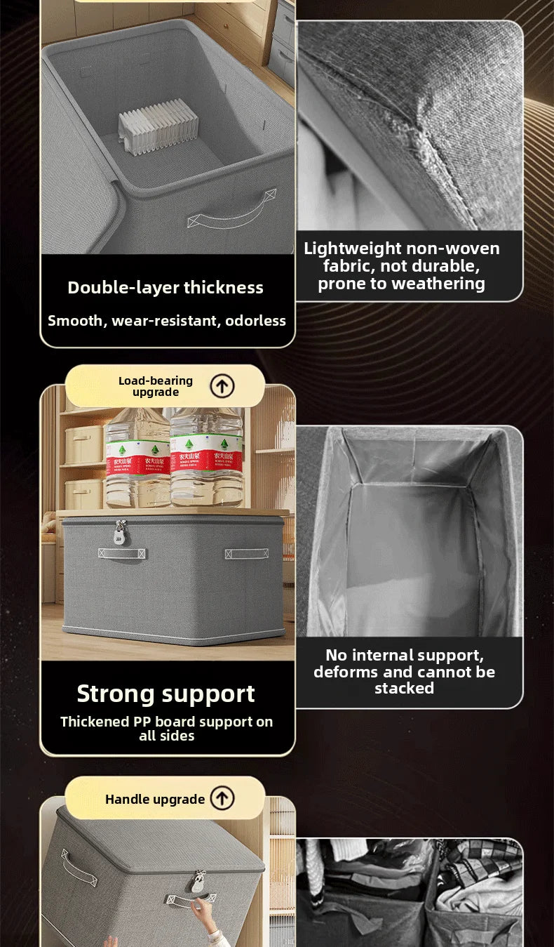 Large Capaci Loable Fabric Storage Box Foldable Organizer for Clothes And Accories Home And Office Use Wardrobe Solution