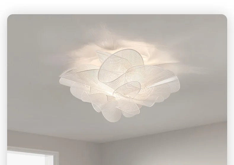 Bedroom light new light luxury modern simple northern Europe advanced sense petal lamps bedroom ceiling light