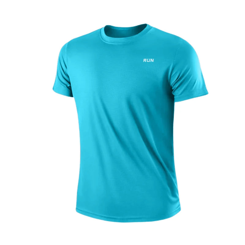 Men's Quick Dry Short Sleeve Gym Running Moisture Wicking Round Neck T-Shirt Training Exercise Gym Sport Shirt Tops Lightweight SwiftNest