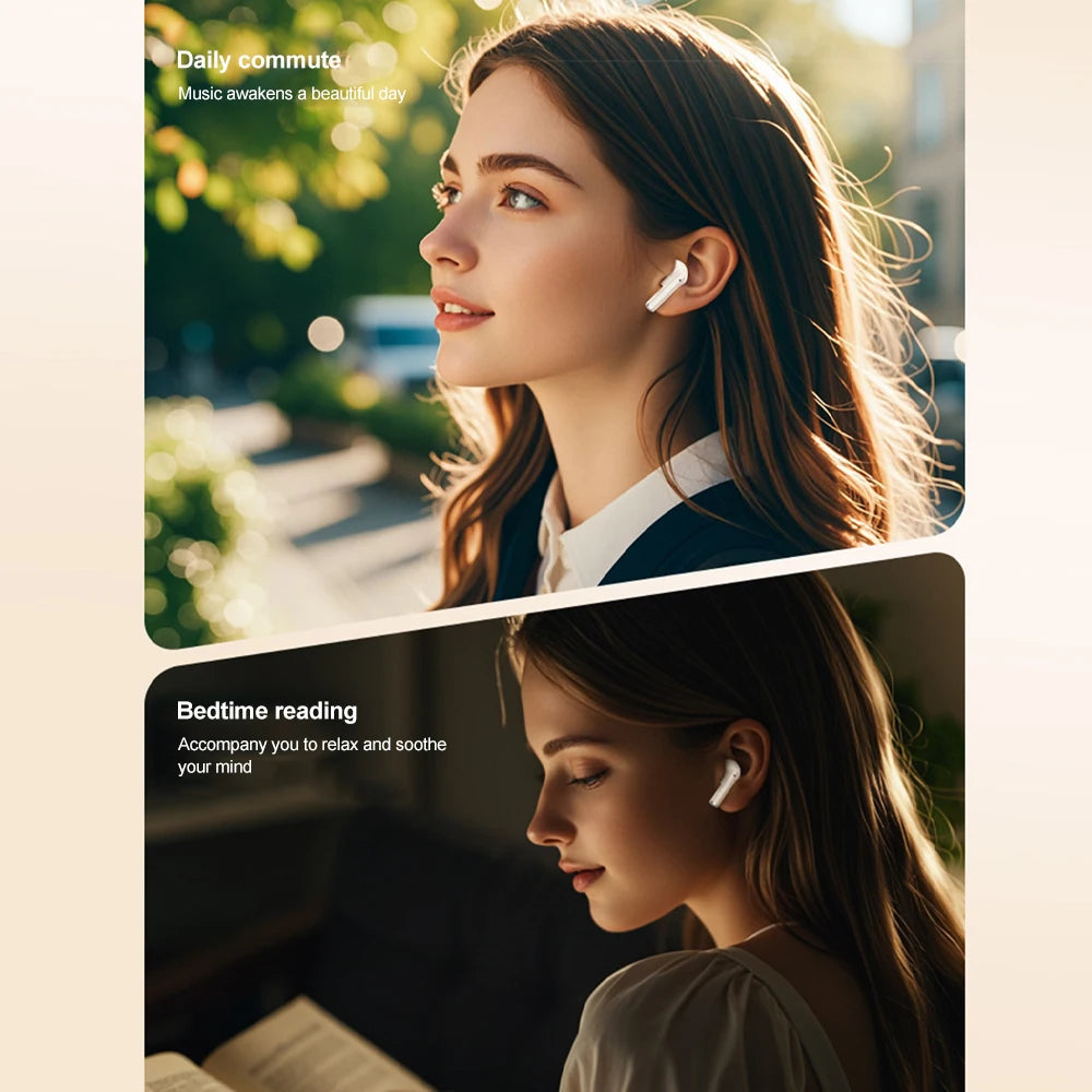 Bluetooth 5.4 Earphones TWS Wireless Headphones Mini Earbuds LED Display Gaming Headsets HiFi Stereo Noise Reduction Earphone