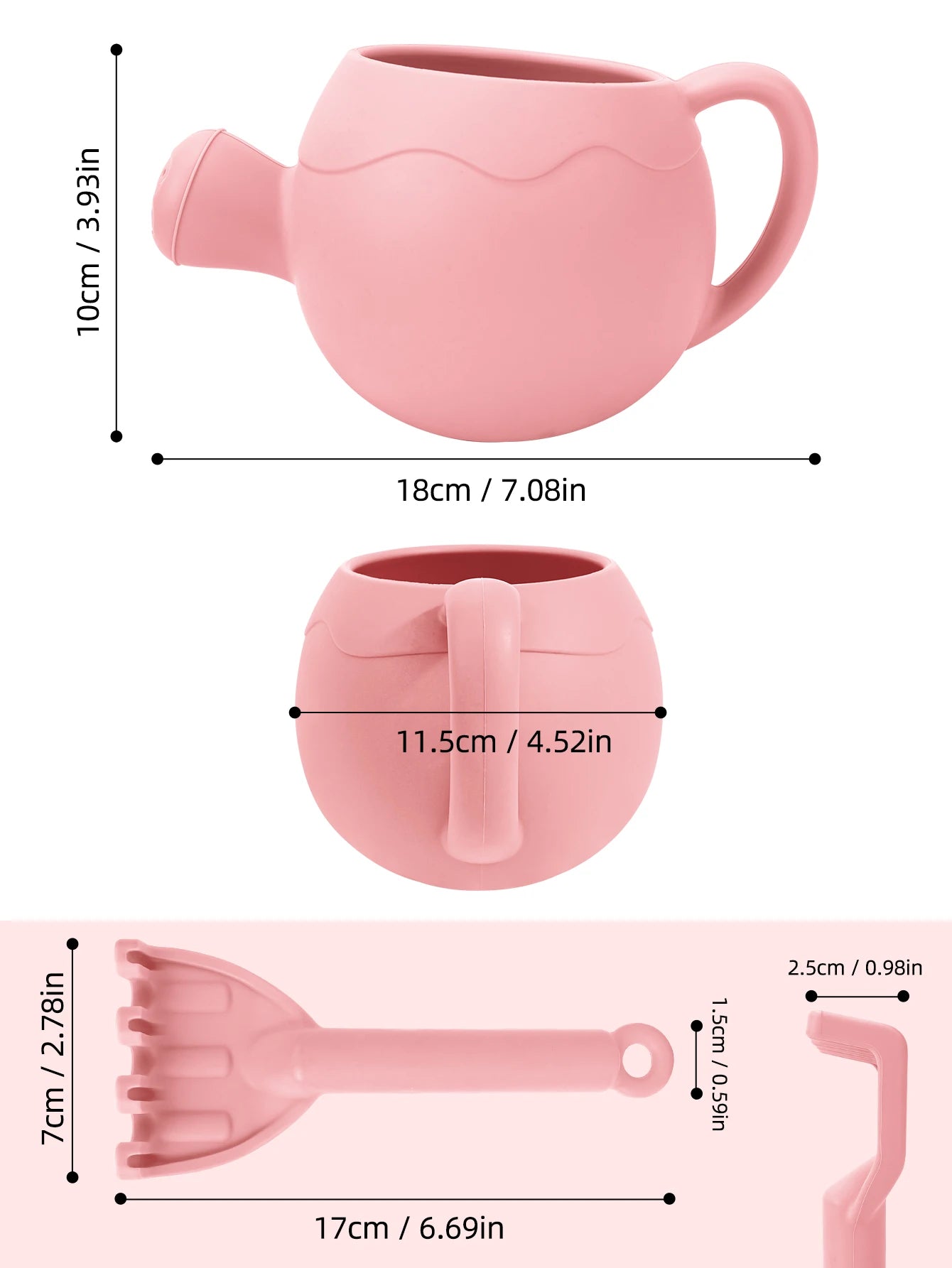 Baby Beach Toys Children Outdoor Games Sand Play Set Infants Digging Sand Silicone Rake Watering Pot Play Beach Toys for Kids