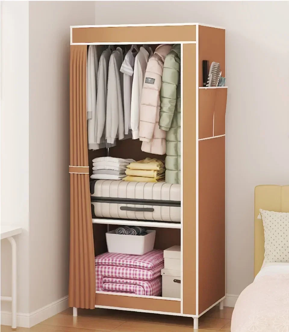 Dustproof Wardrobe Simple Storage Cabinet Multi Layer Storage Bedroom Save Space Armoire Large Capacity Dampproof Cloth Wardrobe