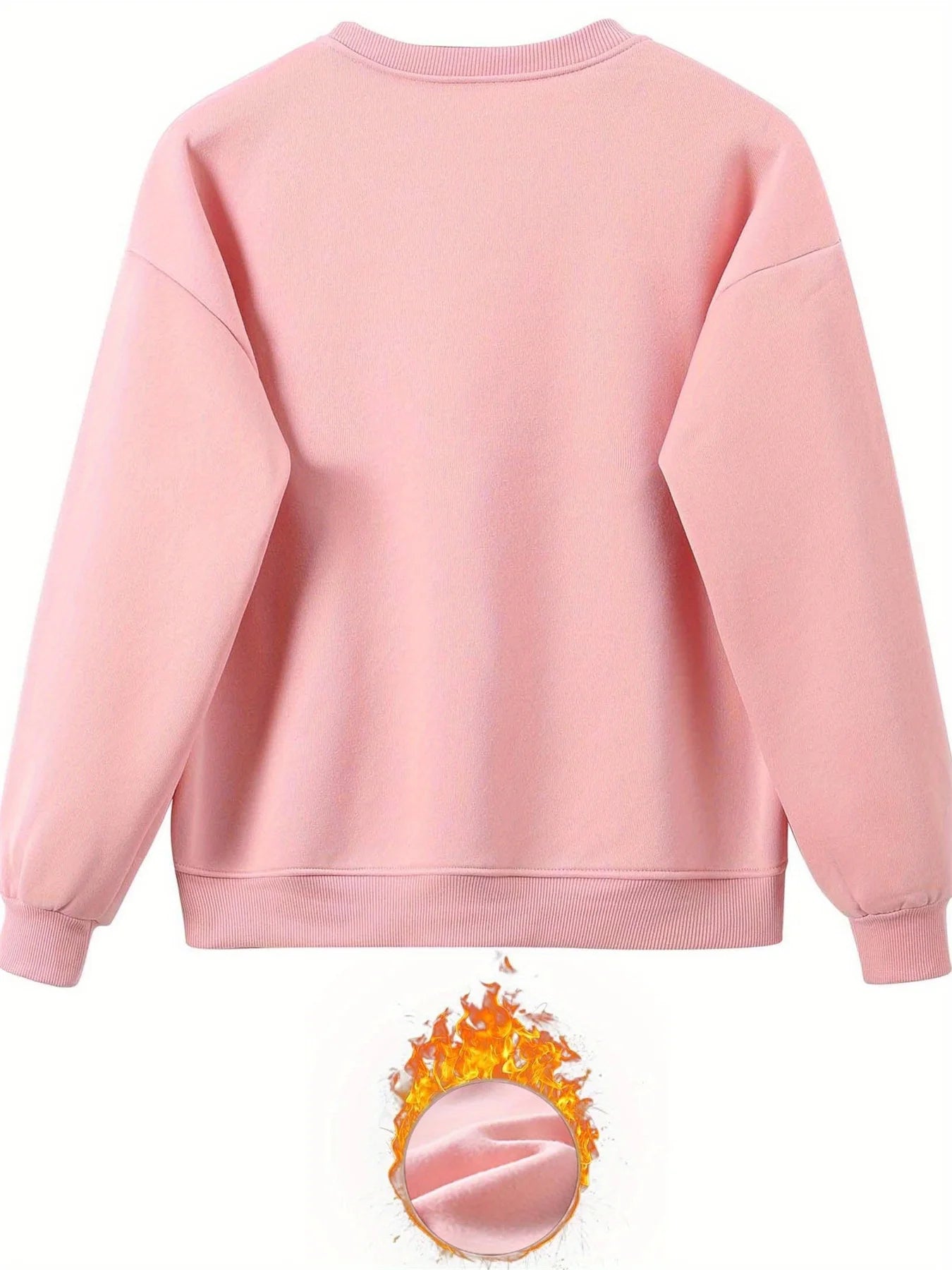 Women's Autumn/Winter Fashion and Leisure Paris Pattern Printed with Velvet Warm Thick Hoodie+Sports Pants Set SwiftNest