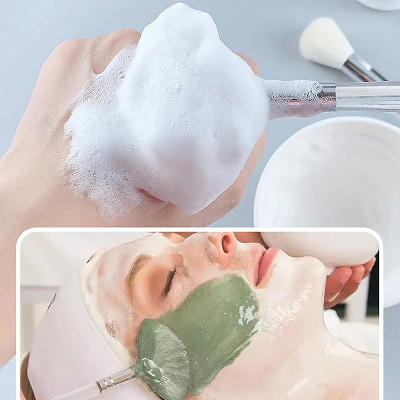 1Pc DIY Facial Cleanser Brush Soft Hair Face Massage Wash Brush Face Mask Brush Portable Skin Care Beauty Makeup Tool
