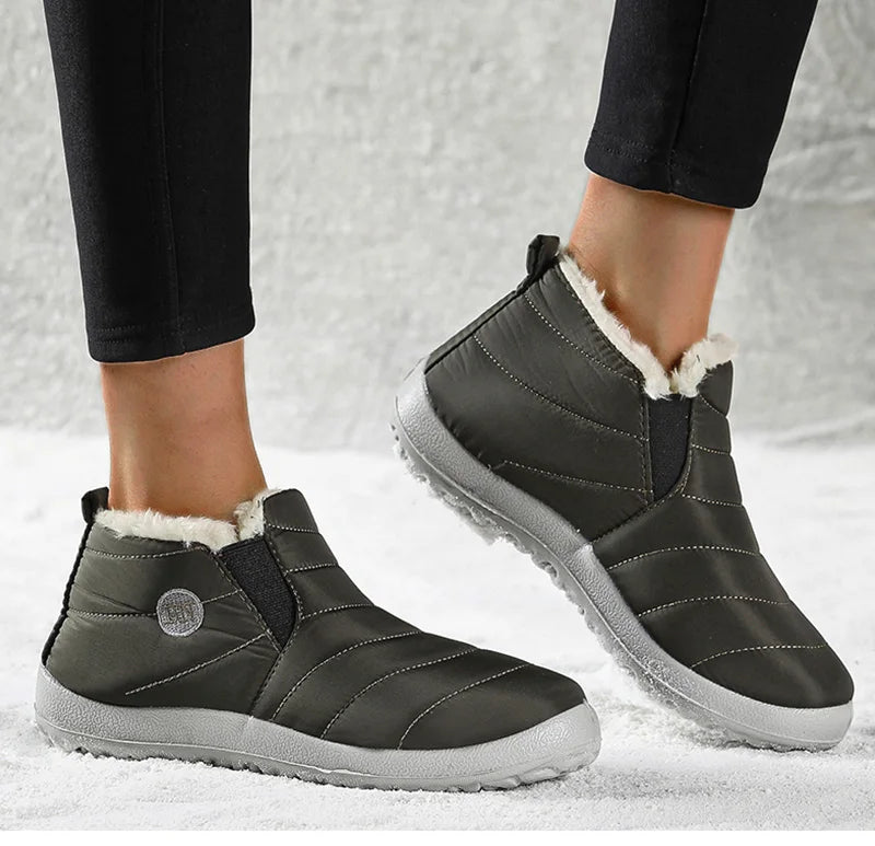 Women's Boots Women Winter Boots Warm Fur Winter Shoes For Women Snow Boots Lightweight Ankle Botas Mujer Black Combat Botines