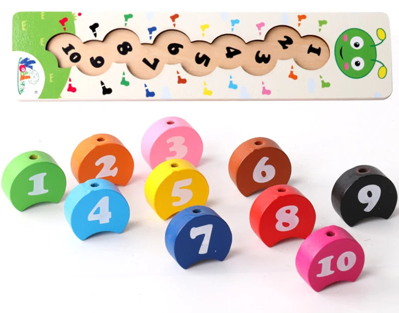 Wooden Lacing Toys for Toddlers Puzzle Preschool Activities Fine Motor Skills Early Educational Children Kids Games