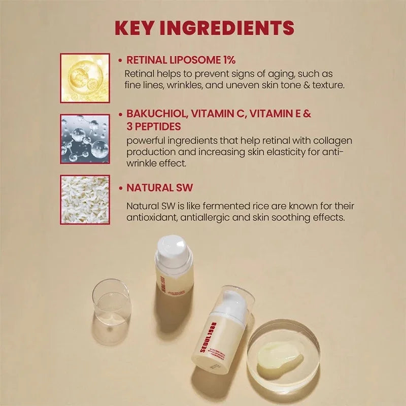 Korean Skin Care Set Seoul 1988 Eye Cream Snail Mucin Skincare Set Facial Sunscreen Cream Vitamin C Moisturizing Firming Essence