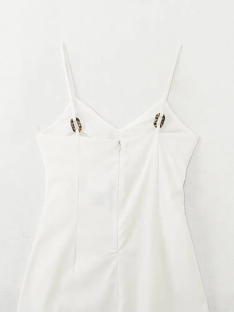 2025 Women's New Fashion European Style Elegant Pleated Lingerie Mid-Length Dress SwiftNest