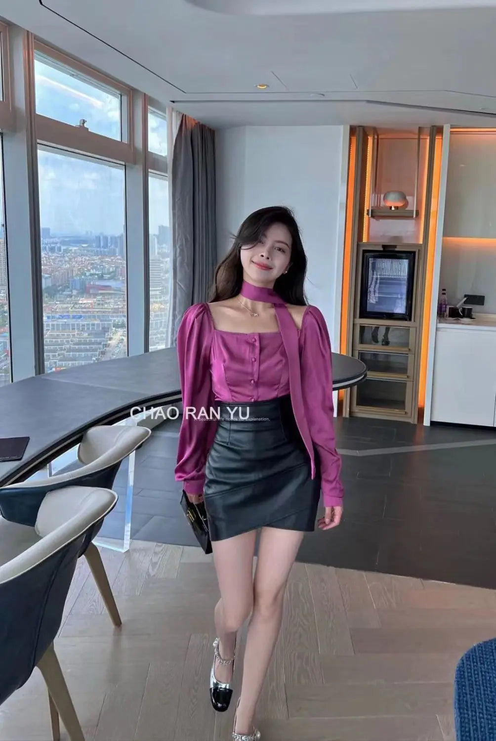 Women Clothing 2025 Autumn Korean Fashion Sexy Irregular Bodycon Mini Skirts Female High Waist Solid PU Leather Skirt Y2K Faldas