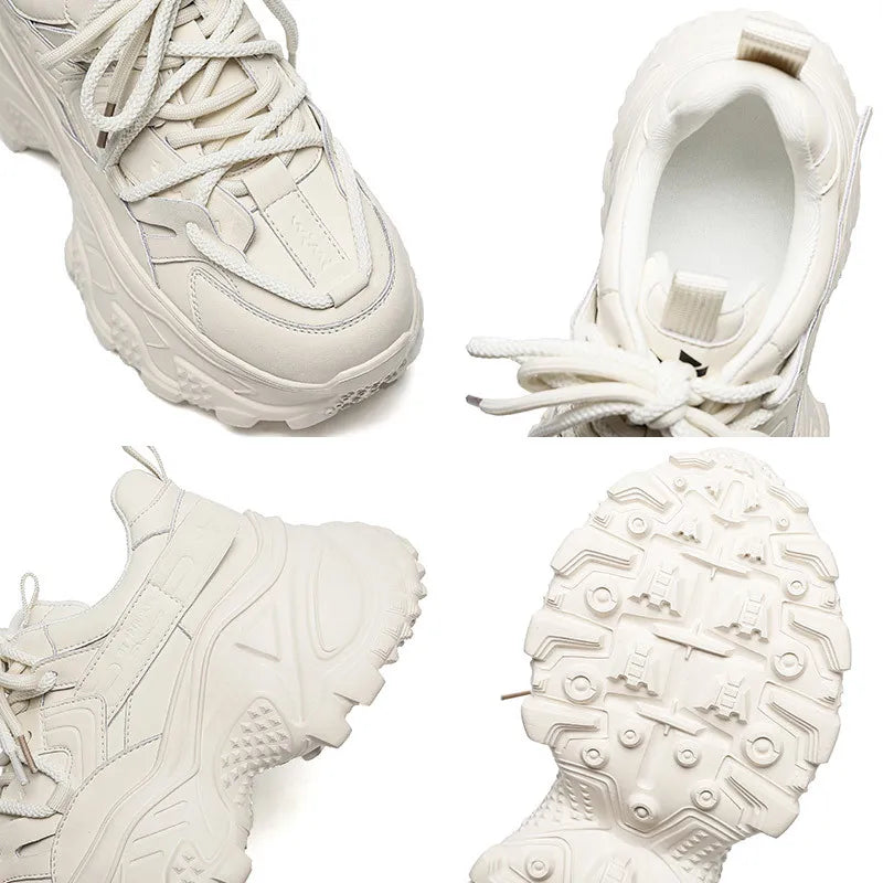 New Thick soled Dad Shoes Women's Versatile Casual Shoes with Strap Up Height Increase Lightweight Versatile Women's Shoes