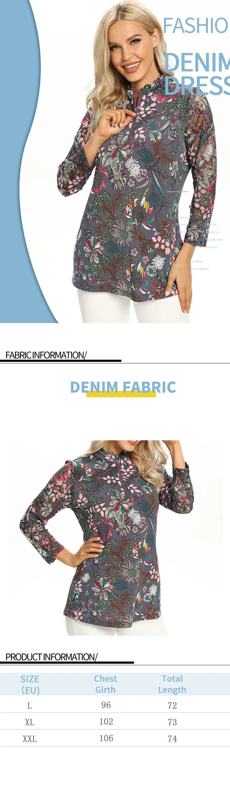 Women Woven Fashionable Casual Top For Spring And Autumn