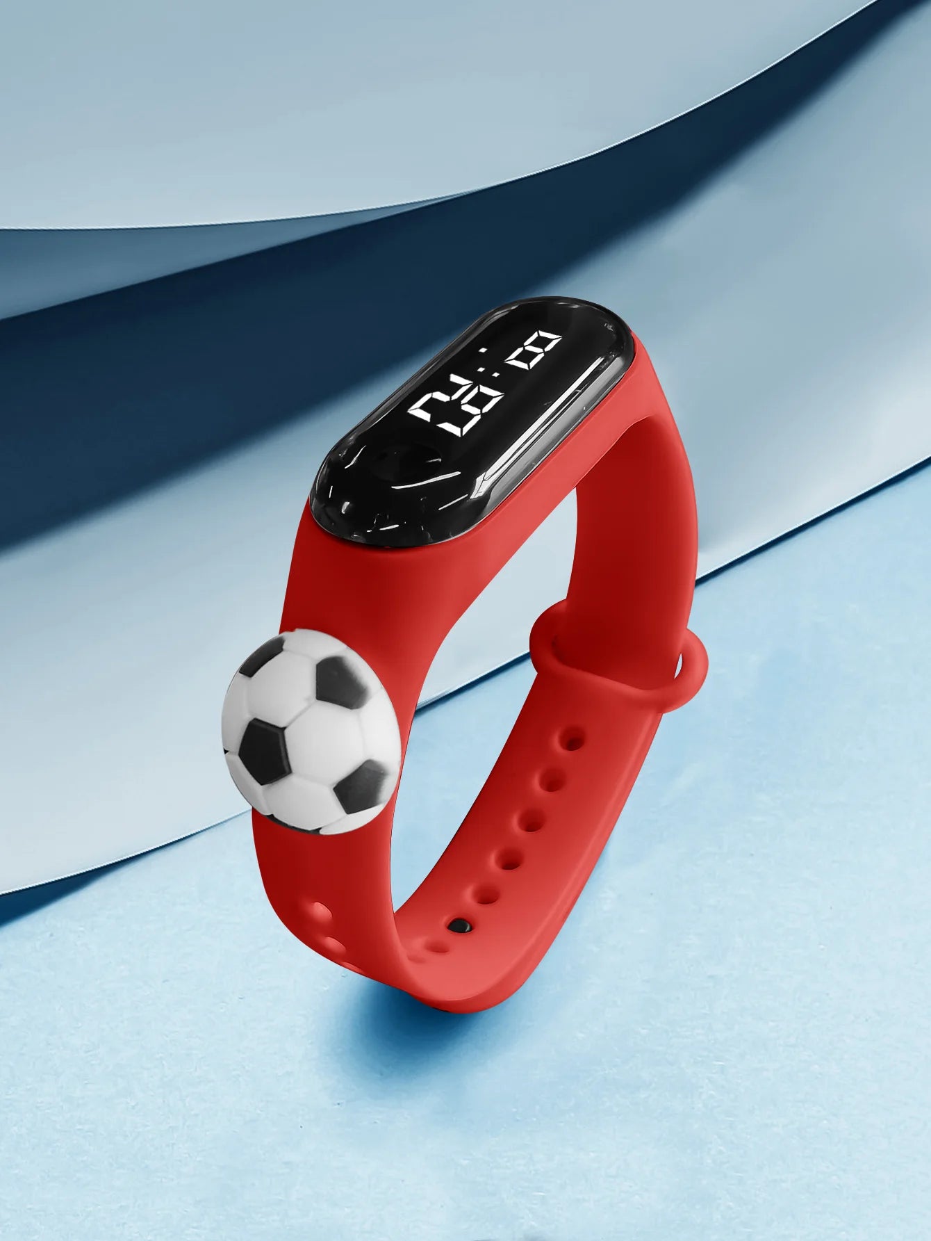 New Children's Outdoor Sports Watch Bracelet Simple Cartoon Football Student Electronic Watch Children's Festival Gift