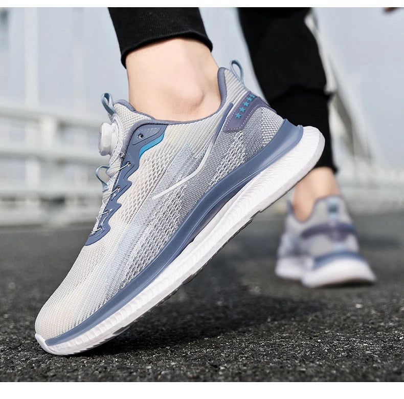 Men's Outdoor Running Shoes with Shock Absorption, Lightweight, Breathable, and Suitable for Casual Sports Activities.