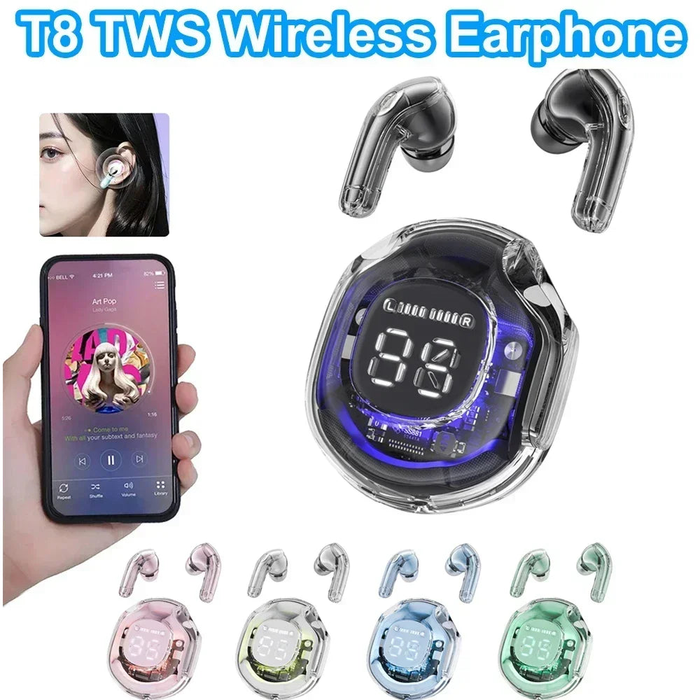 Wireless Bluetooth Headset Wireless Bluetooth Headphones LED Power Digital Display Stereo Wireless Earphones for smartphones