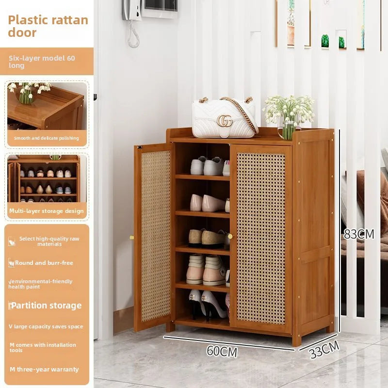 Home shoe cabinet multi-layer large-capacity shoe rack dustproof and breathable entrance storage cabinet