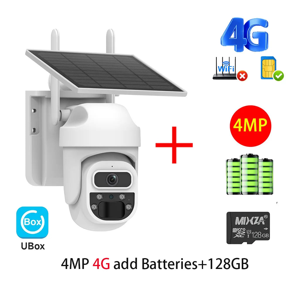 INQMEGA 8MP 4K Solar Wirelesss IP Camera With Battery Outdoor HD 4MP Dual Lens WiFi IP Camara Solar Panel CCTV Security Factroy