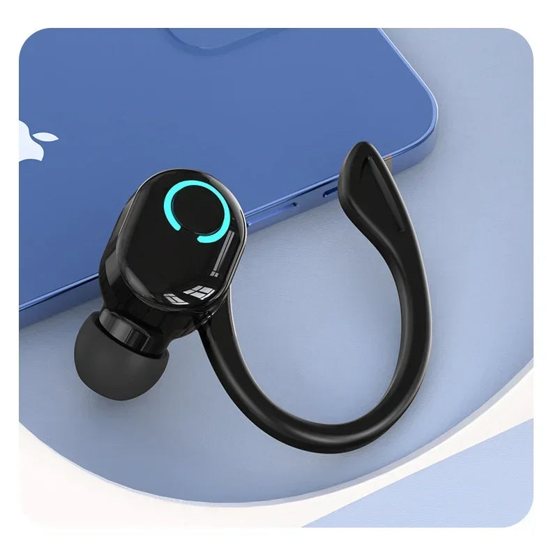 Bluetooth 5.2 Business Wireless Headphone Ear-Hook Mini HIFI Bass Noise Cancelling Earphone With Mic Earbuds Sport Game Headset