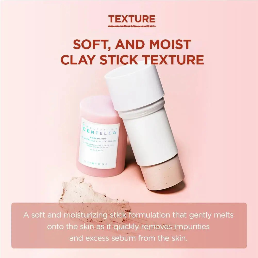 Skin 1004 Centella Pink Salt Facial Cleansing Mud Stick Soften Mud Membrane Shrink Pores Deep Cleansing Skin Care Solid Mask