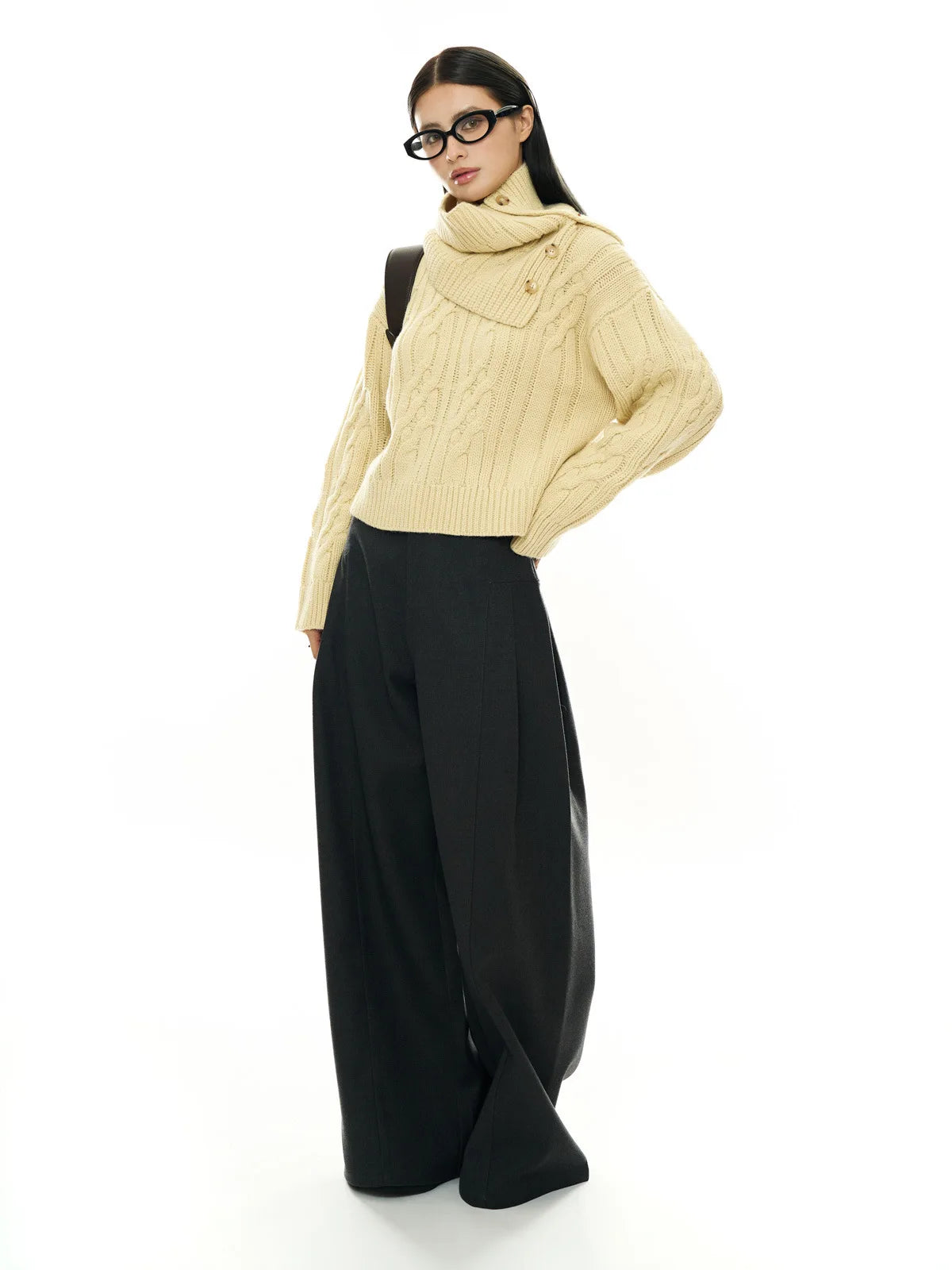 2025 Women Spring Fashion Big Wide Leg Pants High Waist Long Stright Pants Fashion Clothes Pants Female Trousers