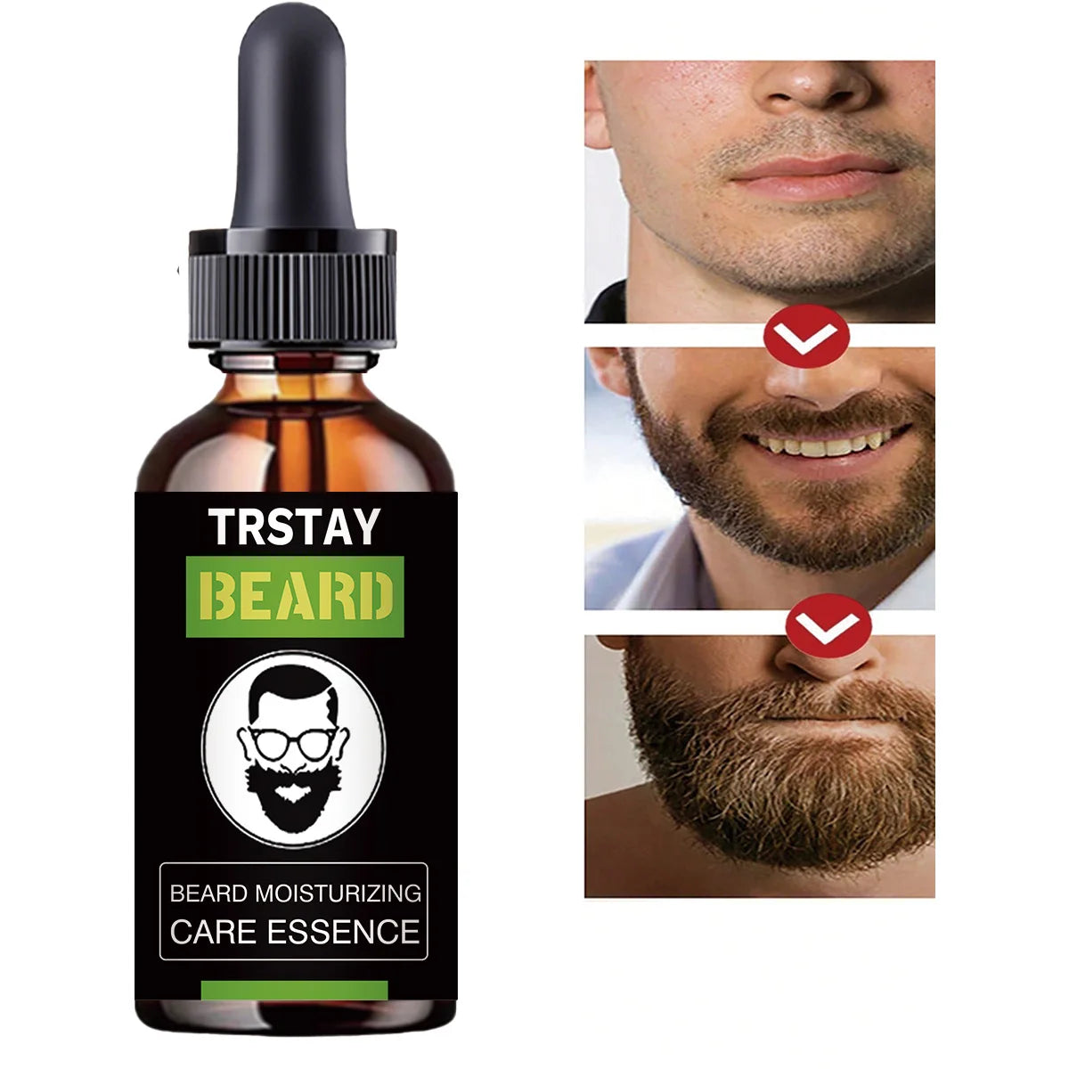 Beard Moisturizing Care Essence for Men, Gently Nourishes Beard Skin, Improves Beard Dryness and Roughness,