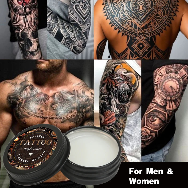 30 جرام من بلسم العناية بالوشم، كريم مرطب ومغذي طبيعي، يعزز اللون ويحميه، لطيف وغير مهيج